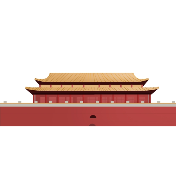 红色北京天安门装饰