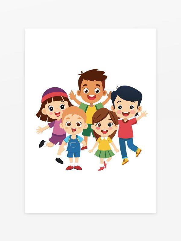 活潑可愛(ài)的卡通小孩形象