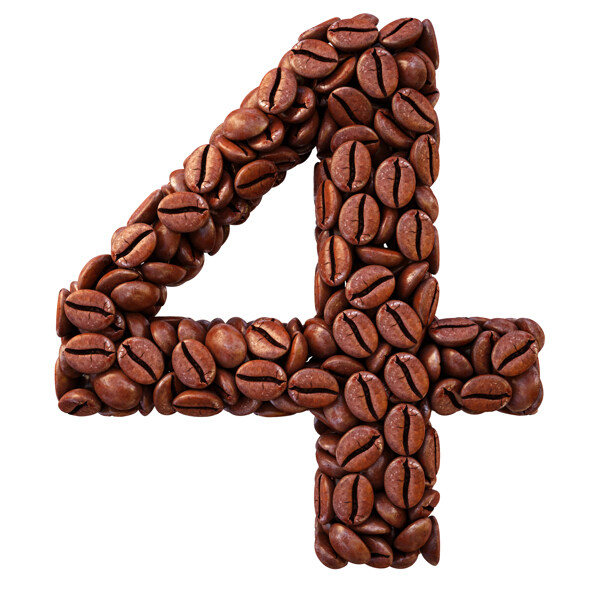 咖啡豆数字4