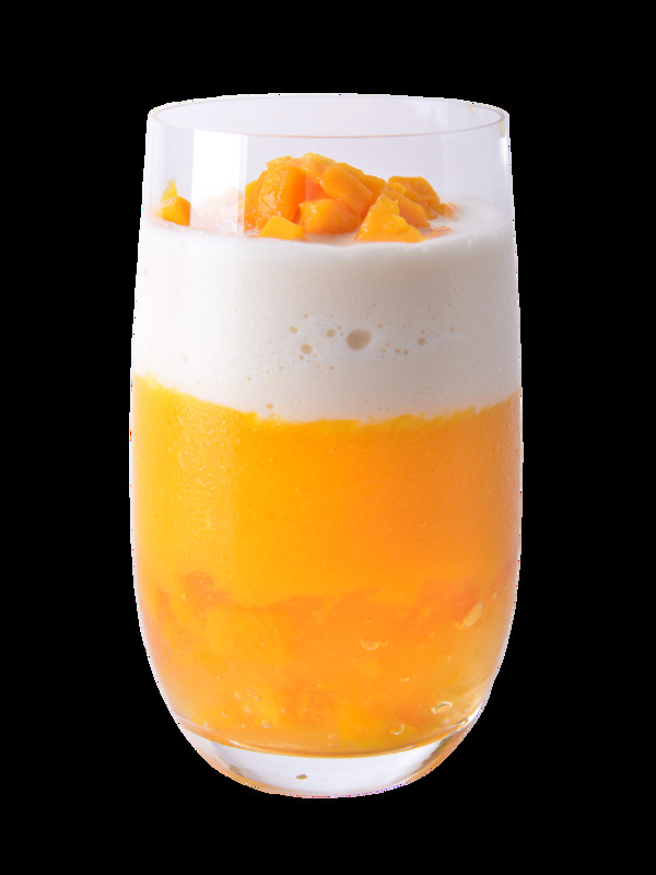 手工制作芒果顆粒奶油奶昔風(fēng)味飲品