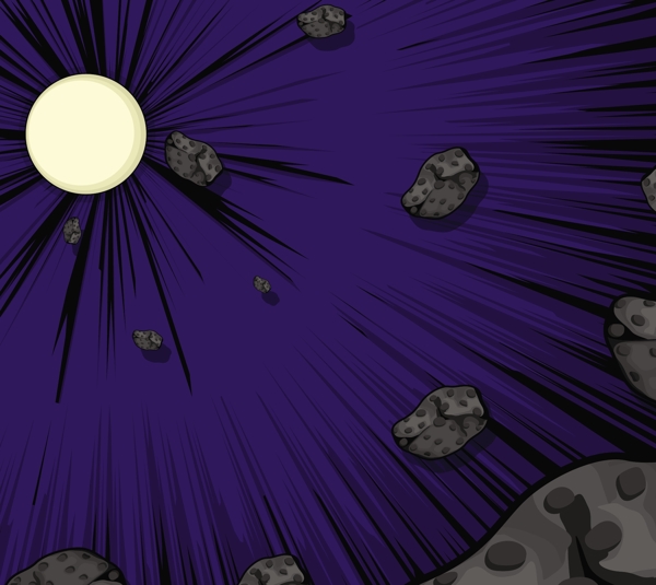 向量的小行星月亮背景