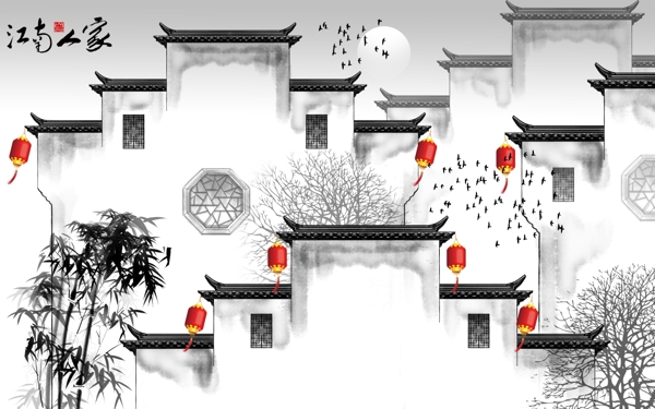 中式背景墻