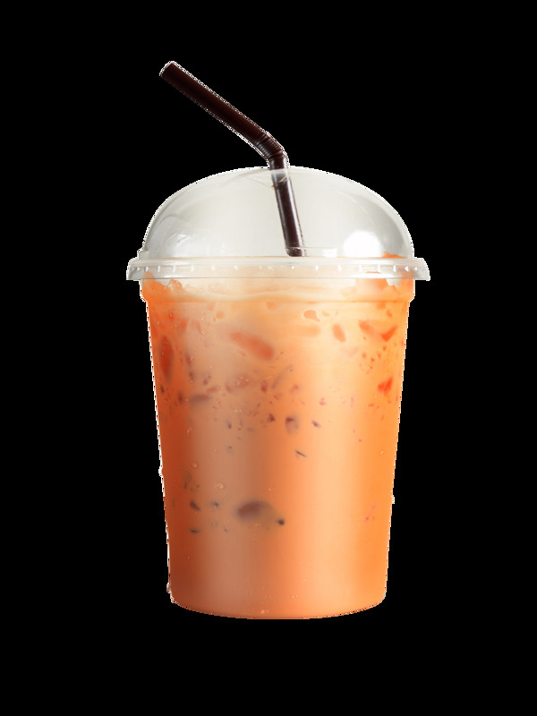 絲滑泰式香濃椰果奶茶橙色奶茶