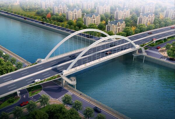 跨河大桥设计效果图图片