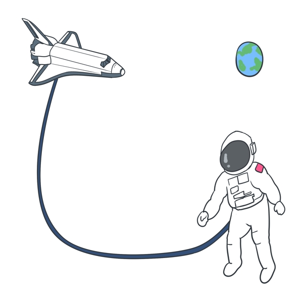 太空宇航員邊框裝飾