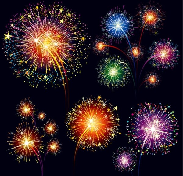 煙花矢量素材