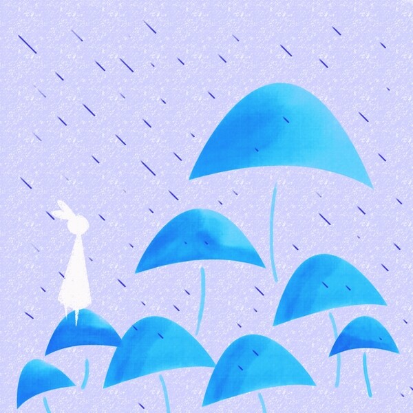 兒童雨天插畫