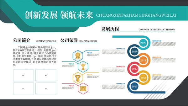 藍色企業(yè)文化展板設(shè)計