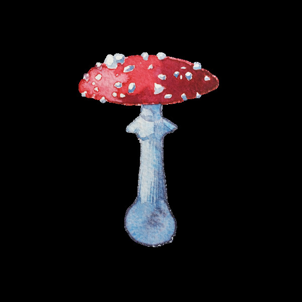 白石蘑菇卡通透明素材