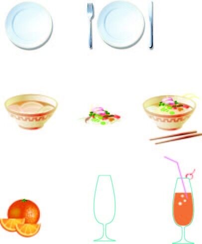 食物的矢量素材與矢量食物餐具