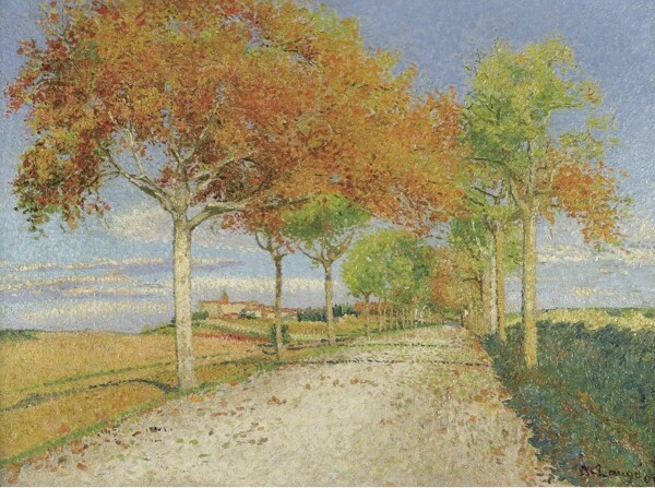 AchilleLaugeTheRoadofCailhau1909法国画家阿希尔拉格AchilleLauge印象派风景自然田园油画装饰画