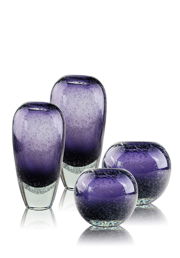 紫色气泡创意玻璃花瓶