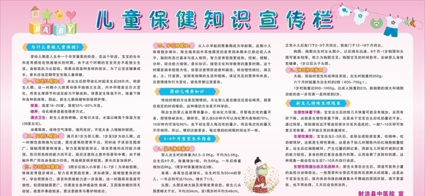 兒童保健宣傳欄