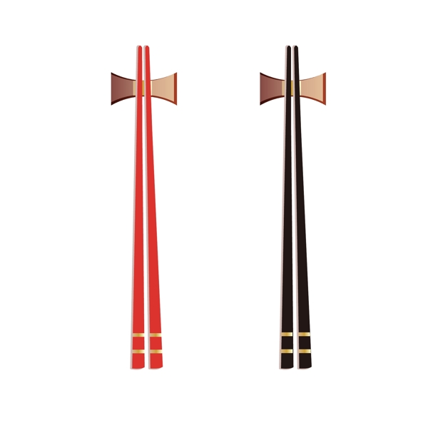 矢量中式日式筷子素材