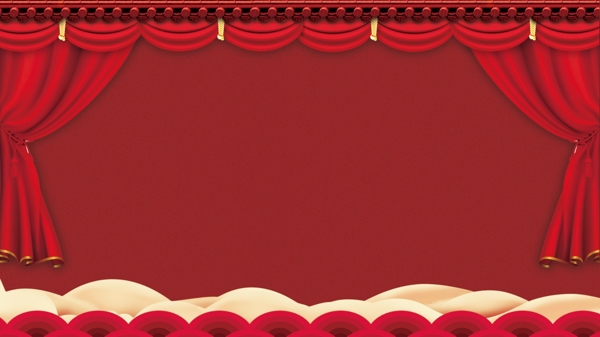 红色舞台背景