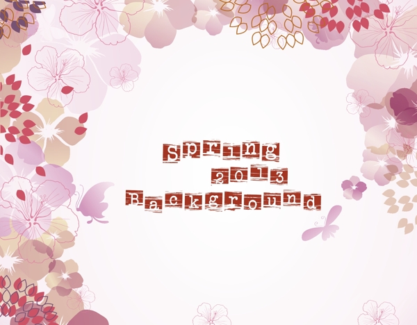 花卉背景矢量插圖