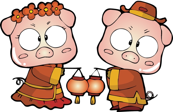 新年春节材料是可爱的猪14