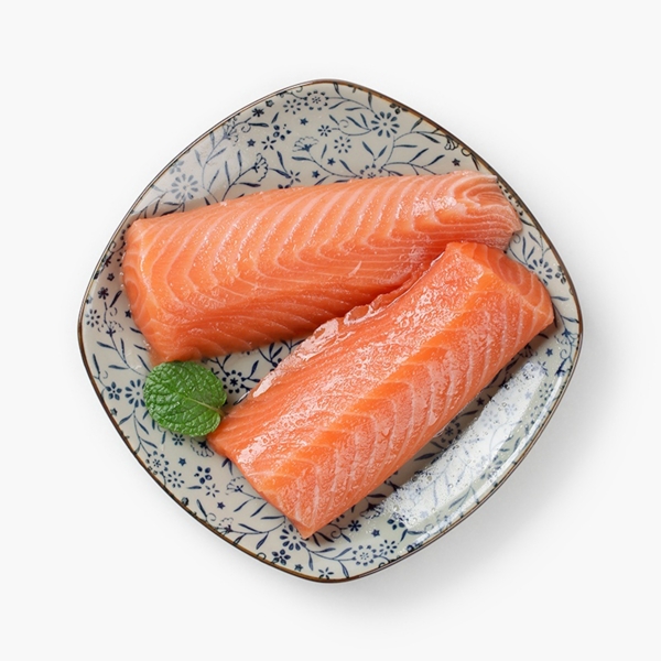 俯视图三文鱼海鲜美味食物餐饮日式料理