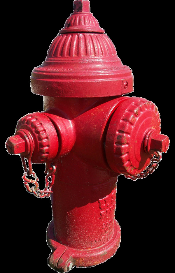 红色结实消防栓免抠png透明图层素材