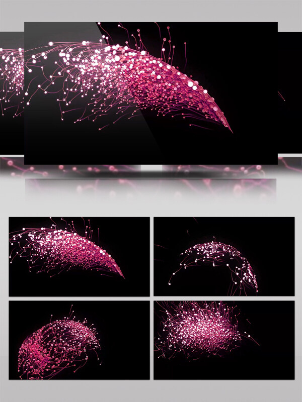 粉色光感粒子视频素材