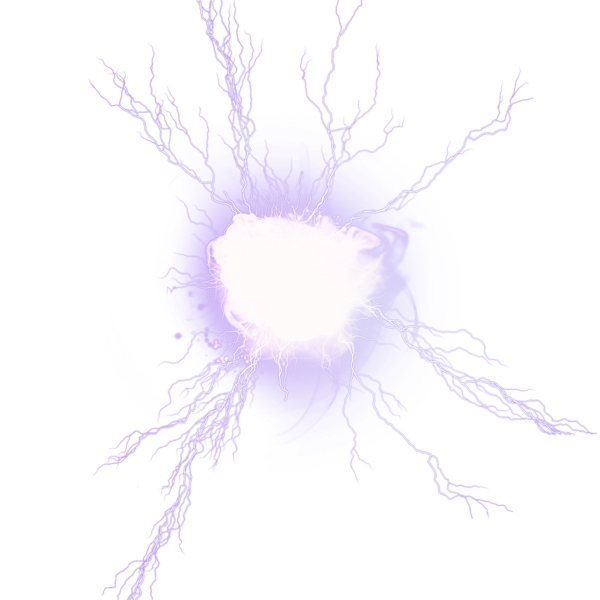 紫色闪电光束元素