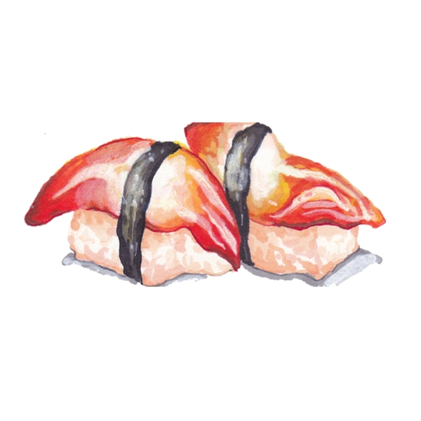 卡通鳗鱼寿司免抠图