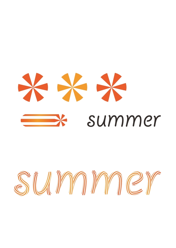 summer英文字体设计