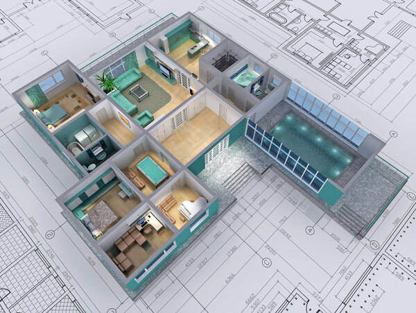 建筑模型3d模型图