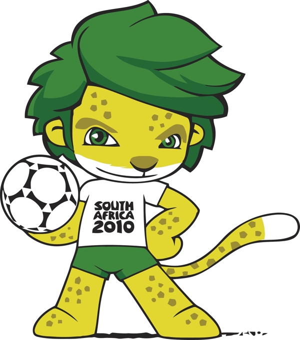 2010南非世界杯吉祥物VI模板矢量图