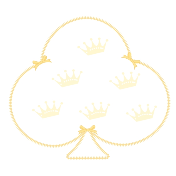 女王节黑桃造型小可爱皇冠底纹蝴蝶结蕾丝花边矢量边框
