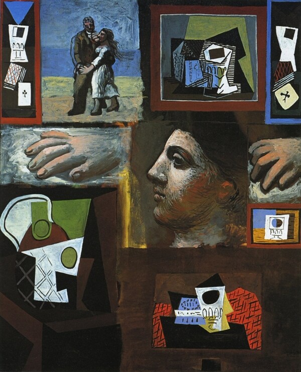 1920鎭des西班牙画家巴勃罗毕加索抽象油画人物人体油画装饰画