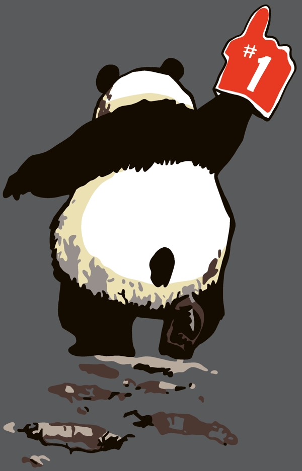熊猫T恤裁片图片