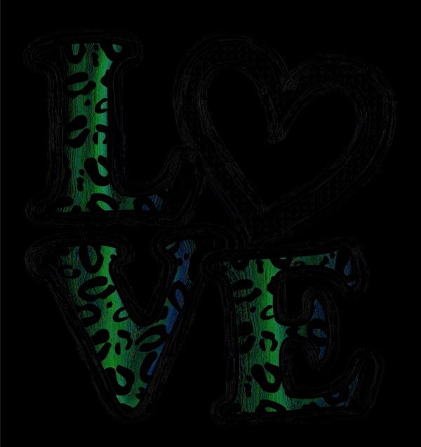 LOVE豹纹图片