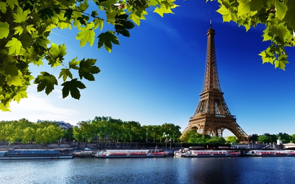 唯美巴黎铁塔高清风景画