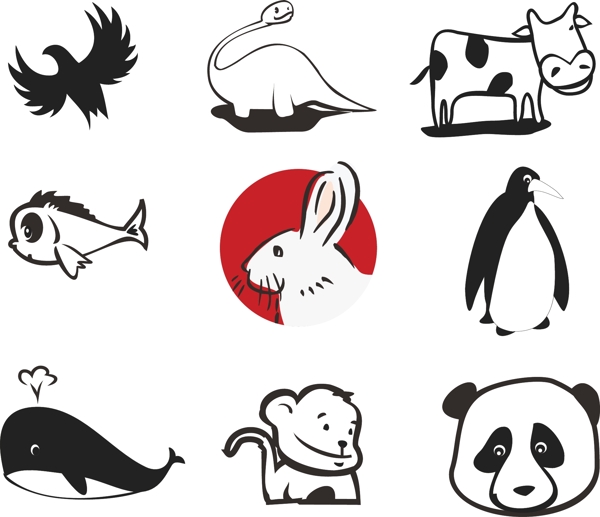 矢量动物logo设计素材