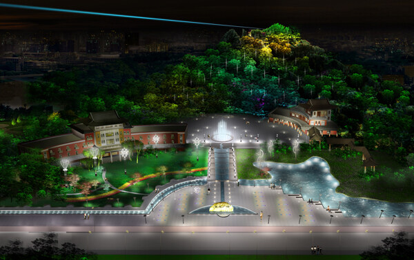台州市民广场灯光系统设计图纸