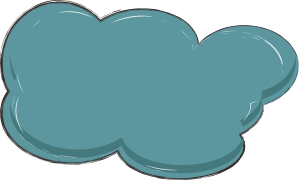 卡通矢量蓝色云朵对话框元素