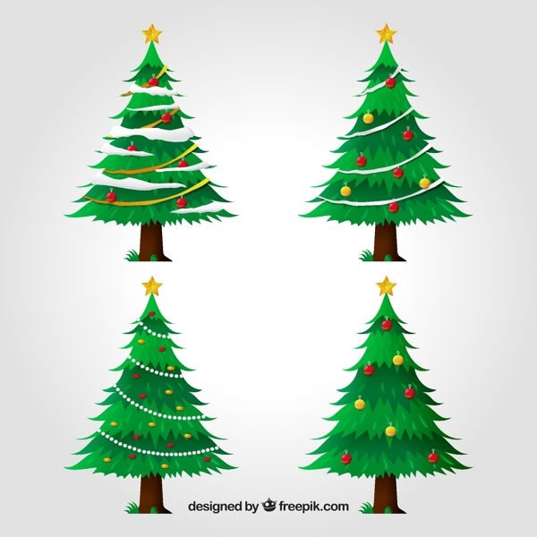 4款创意绿色圣诞树
