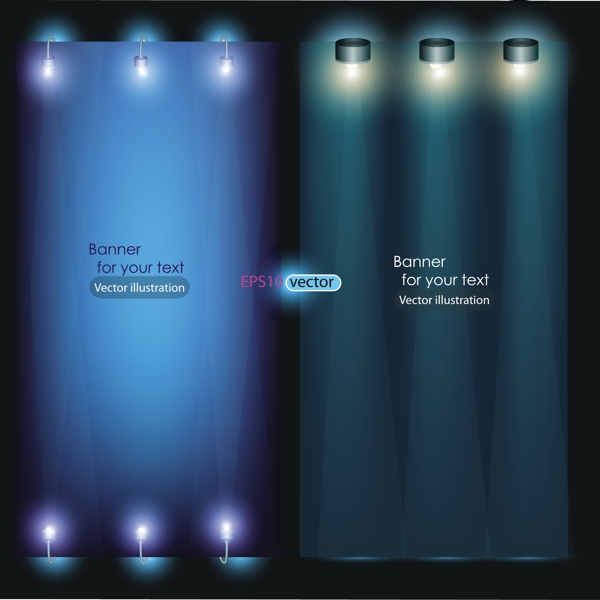 空白灯光照明广告牌图片