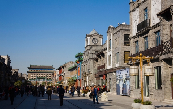 北京首都街道老街图片