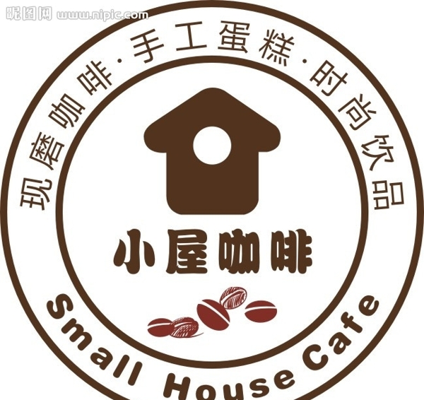 小屋咖啡标志图片