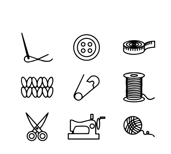 缝纫图标服装icon图片