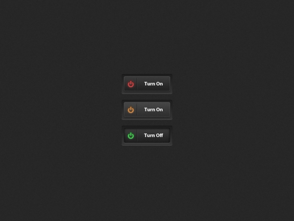 黑色的立体质感网页按钮设计