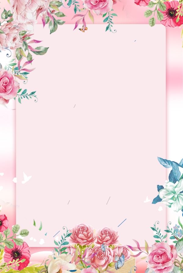 花朵梦幻粉色背景图