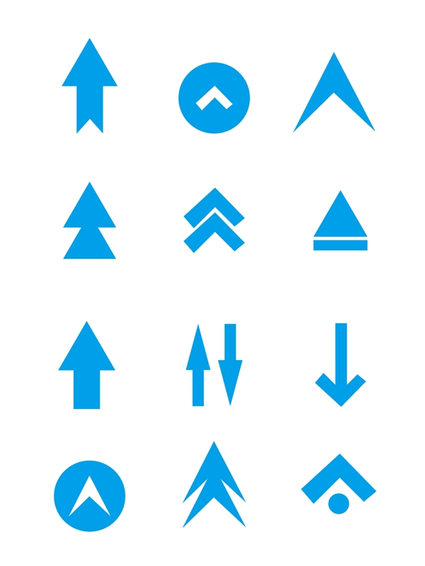 箭头手势符号图标矢量常用可商用素材