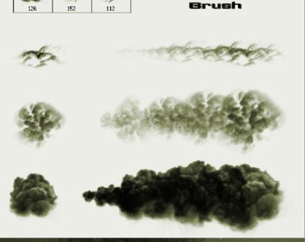 烟雾水墨笔刷