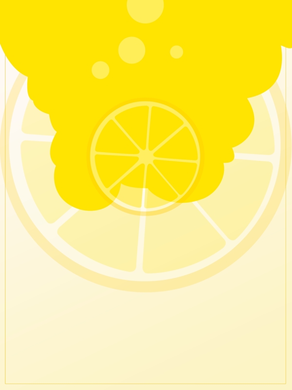 浅色清新风柠檬水果促销广告背景