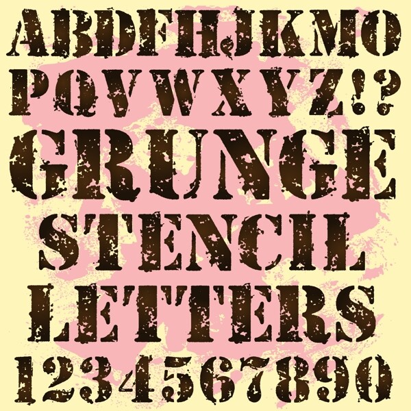 复古棕色字母设计