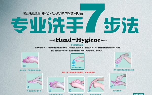 七步洗手图片
