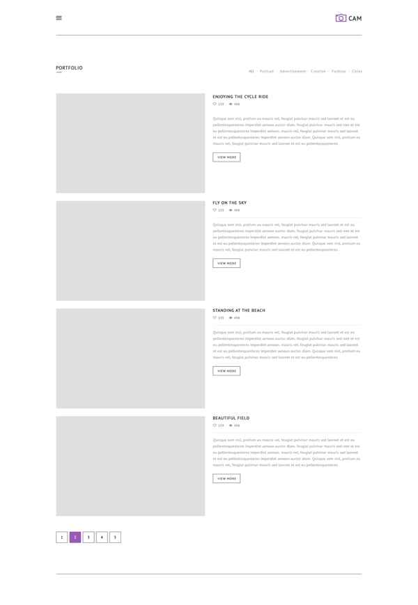 简约二级页面网页设计模板
